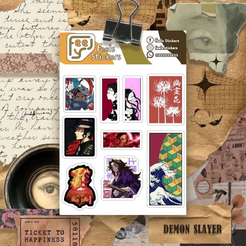 Anime sticker set - demon slayer