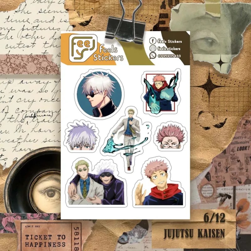 Anime sticker set - jujitsu kaisen