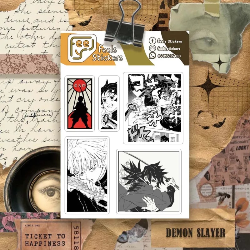 Anime sticker set - demon slayer
