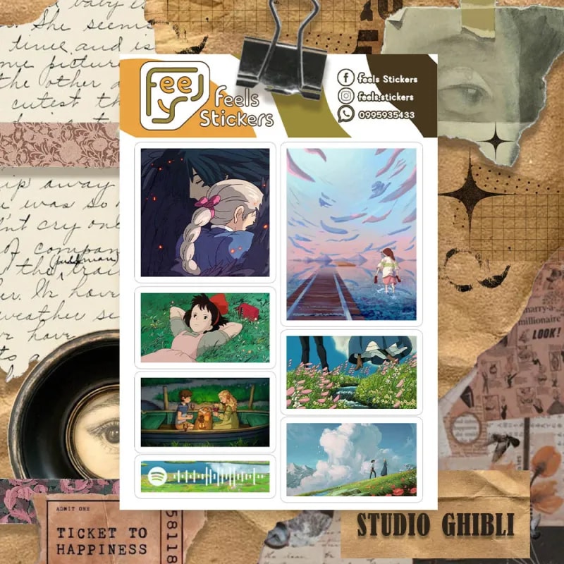 Anime sticker set - Studio Ghibli